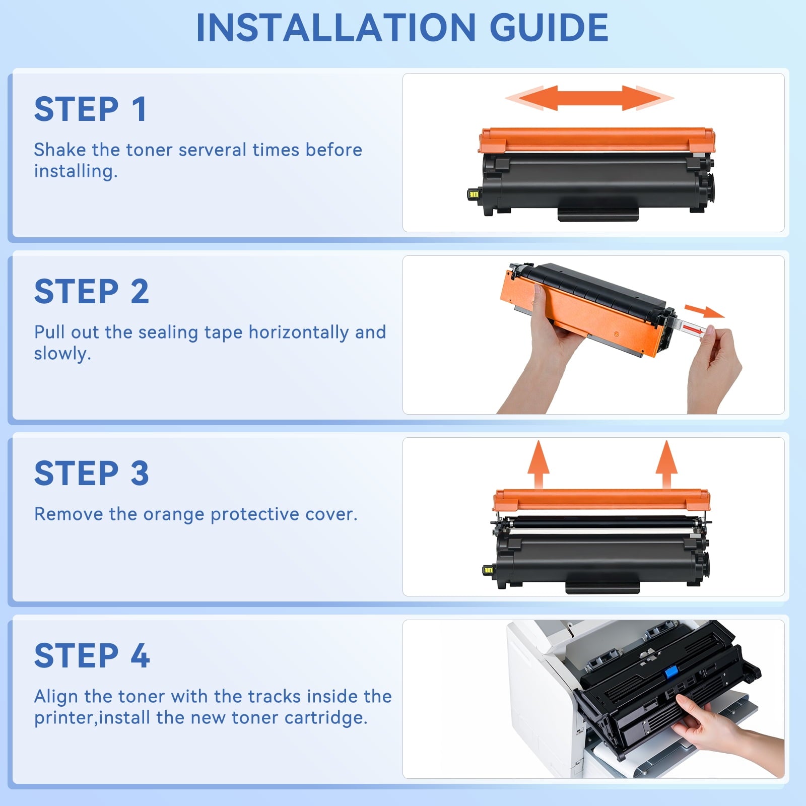 TN830XL Toner Cartridges Replacement for Brother TN830XL/V TN 830XL to Use with Brother DCP-L2640DW HL-L2420DW HL-L2465DW MFC-L2820DW Printer(4 Pack)